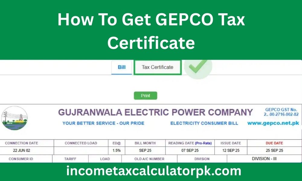 GEPCO Tax Certificate