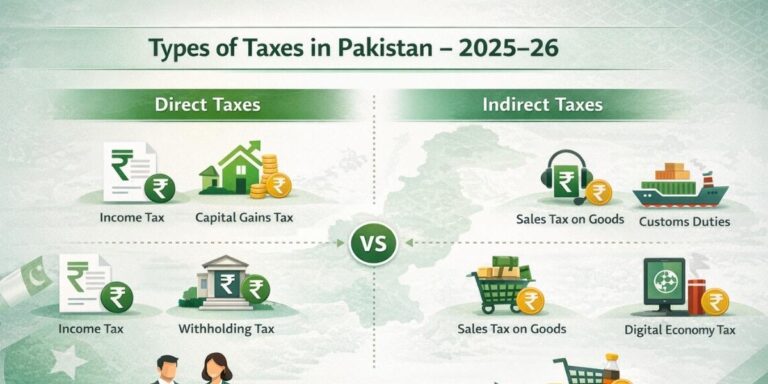 types of taxes in pakistan