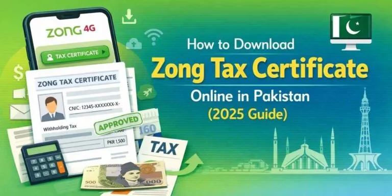 how to download zong tax certificate