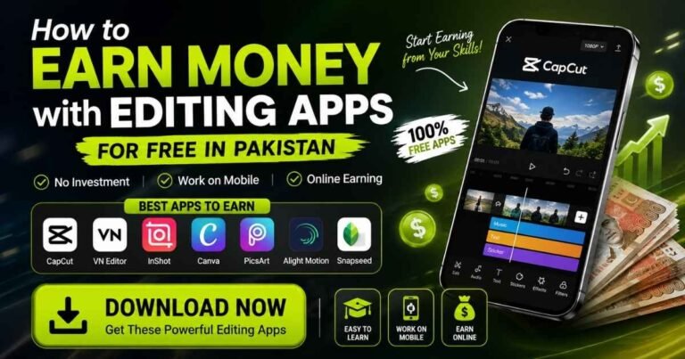 How to Earn Money with Editing Apps for Free in Pakistan
